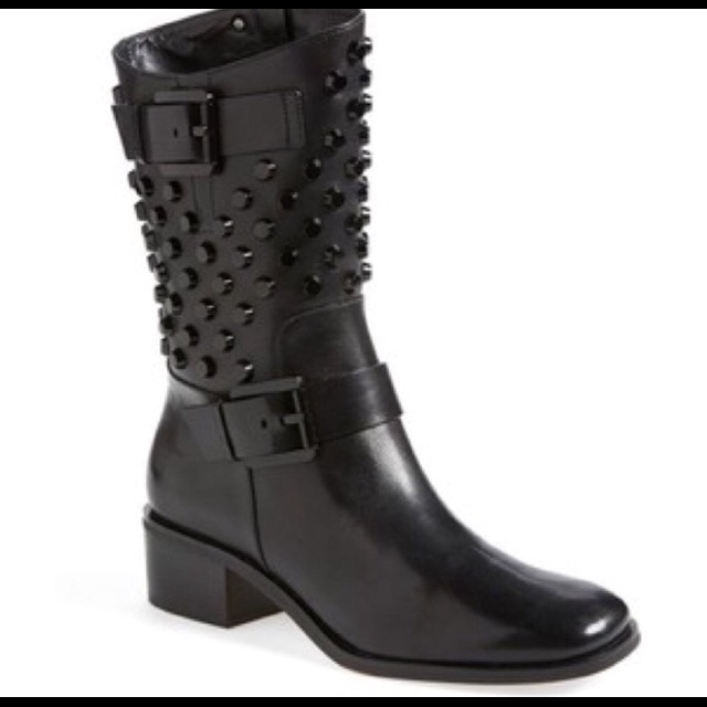 Michael Kors Leather Moto Boots